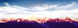 日照金山油画大气宏伟雪山背景高清图片