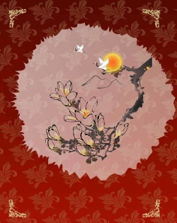 木兰花素材欧式花纹纹理背景矢量图高清图片