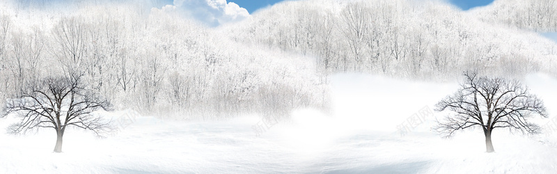 冬天雪地背景图背景