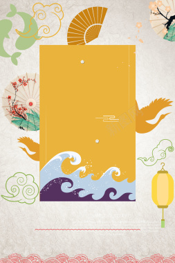 梅花展黄色复古花卉展览背景背景