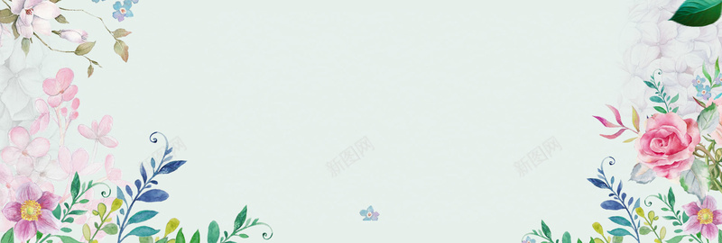 初夏扁平红色花朵bannerpsd设计背景_新图网 https://ixintu.com anner banner 促销 初夏 女装 扁平 打折 树叶 红色 绿色 花朵