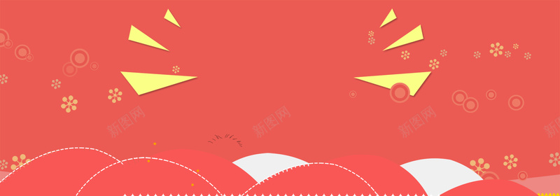 38女神节约惠红色电商海报背景背景