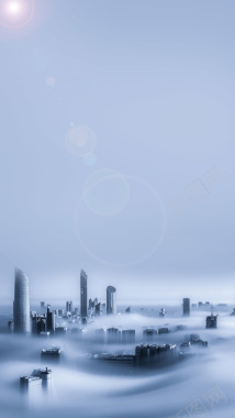 迪拜云雾背景摄影图片