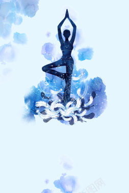 瑜伽文化海报背景背景