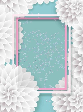 清新唯美花朵三八女王节海报背景模板背景