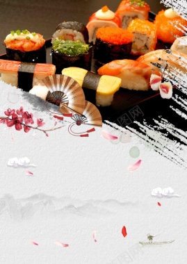 日式料理海报背景模板背景