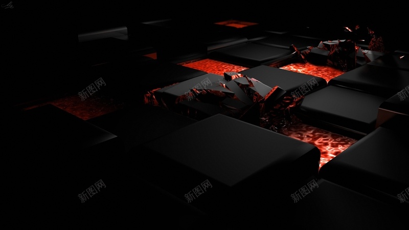 创意黑色立体几何背景jpg设计背景_新图网 https://ixintu.com 几何 创意 海报 火焰 热情 立体 红色 背景 黑色