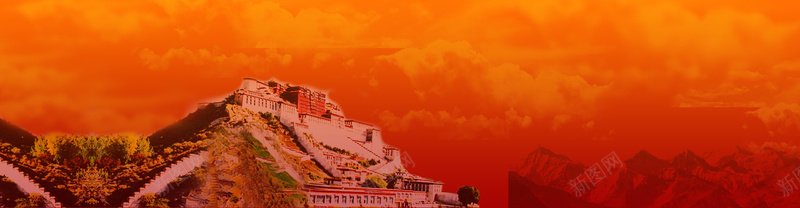 梦幻天空西藏风景背景psd_新图网 https://ixintu.com 中华人民共和国西藏自治区 中国西藏 天空 布达拉宫 摄影 旅行 梦幻 海报banner 西藏 风景