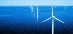 海上风力发电海上风车高清图片