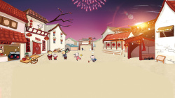 过年啦淘宝新年促销海报高清图片