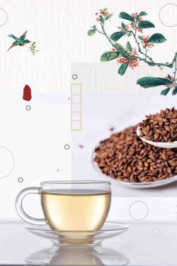 大麦茶广告中国风大麦茶促销高清图片