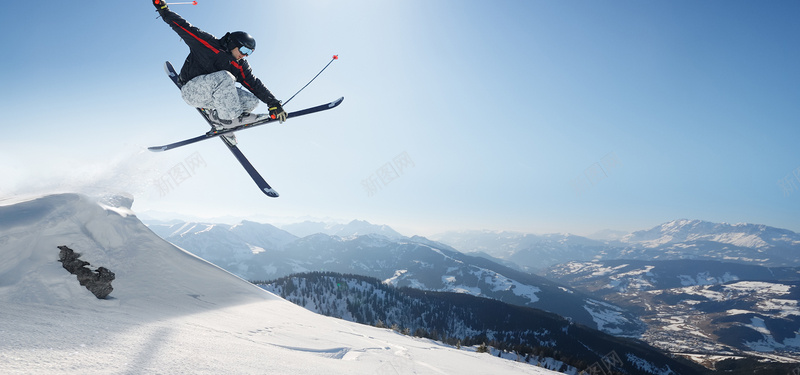 摄影冬天滑雪背景jpg_新图网 https://ixintu.com 人 冬天 山脉 摄影 海报banner 滑雪 风景