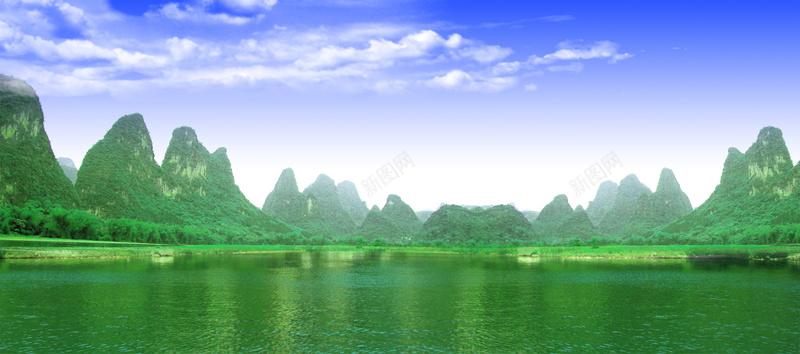 桂林风景画海报背景背景