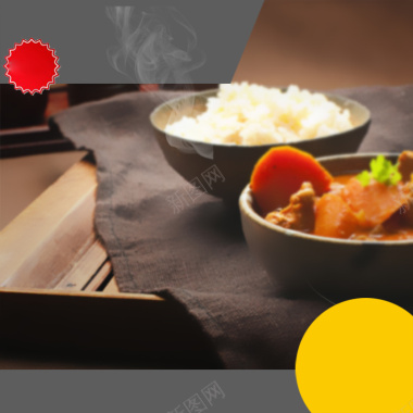 米饭快餐车摄影桌面米饭菜煲汤背景摄影图片