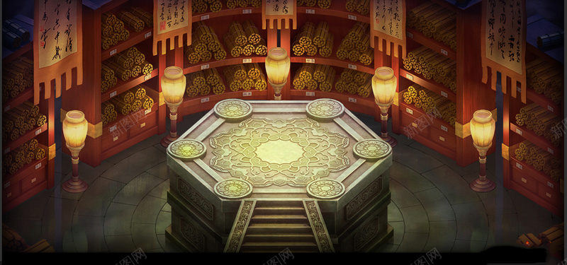 游戏场景jpg设计背景_新图网 https://ixintu.com 卡通 对联 手绘 海报banner 游戏 童趣 舞台