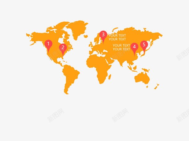 地图多定位png免抠素材_新图网 https://ixintu.com 地图 地图定位 地图素材 定位