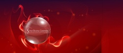 红色的水晶球红色质感水晶球与梦幻线条背景矢量高清图片