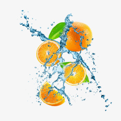 动感橙子广告动感橙子溅水高清图片