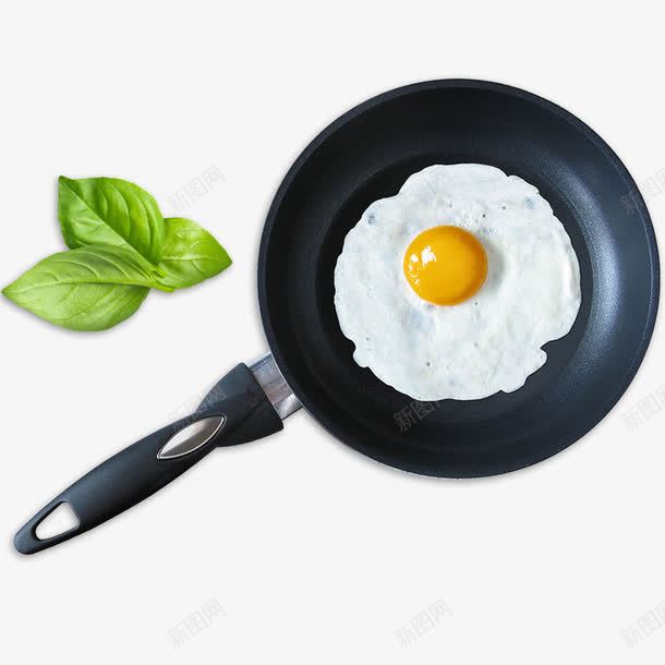 煎蛋和煎锅png免抠素材_新图网 https://ixintu.com 叶子 煎锅 煎鸡蛋 矢量装饰 装饰