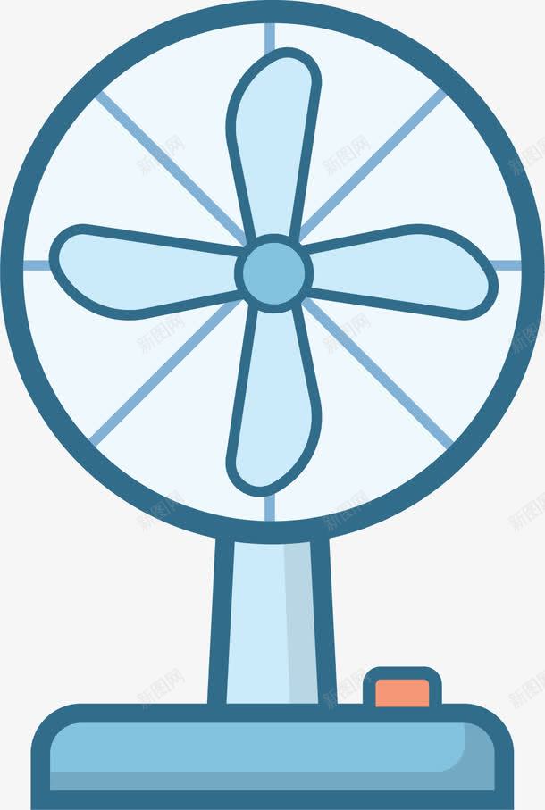 蓝色电扇png免抠素材_新图网 https://ixintu.com 吹风 家用电器 散热风扇 电器 电扇 电风扇 风扇