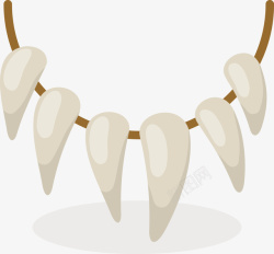 一串白色象牙矢量图素材