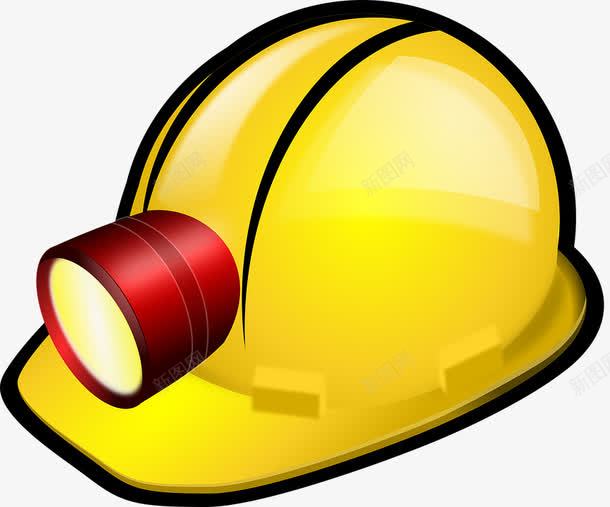 一个黄色的安全帽png免抠素材_新图网 https://ixintu.com 工人 工矿灯 矿灯 防滑