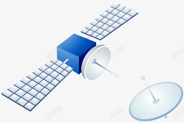 卫星接收器png免抠素材_新图网 https://ixintu.com 卫星 接收器 白色 蓝色