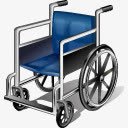 医疗设施蓝色轮椅高清图片