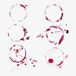 澧抗绱犳潗红酒印迹矢量图高清图片