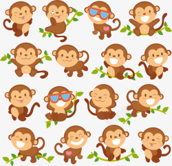 可爱小猴子一系列素材