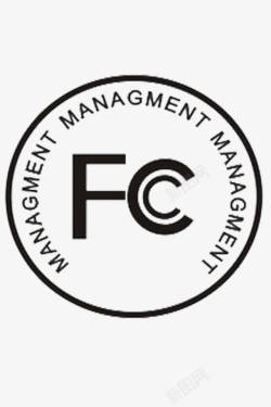 圆形fcc认证标签图素材