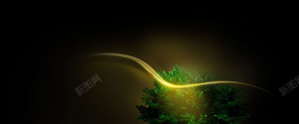 黑黄色绿树发光光效jpg设计背景_新图网 https://ixintu.com 光光 绿树 黄色