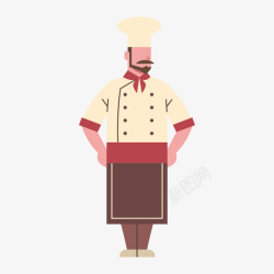 高级餐厅男厨师图案素材