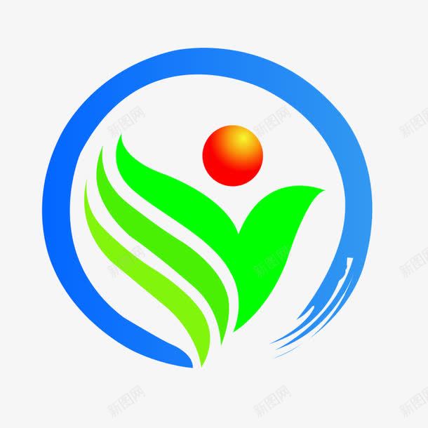 圆形蓝色和平鸽园林logo图标png_新图网 https://ixintu.com 和平鸽 园林logo 圆形 简约 蓝色