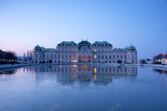 美景宫奥地利维也纳建筑群背景