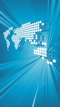 蓝色科技感线条世界知识产权日蓝色世界地图知识维权H5高清图片