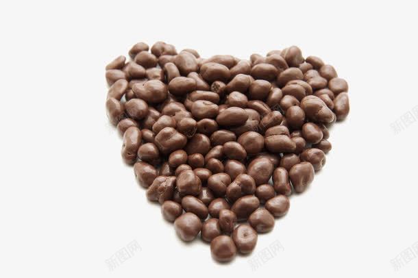 巧克力豆png免抠素材_新图网 https://ixintu.com 可可脂 巧克力 爱心 甜食 黑巧克力