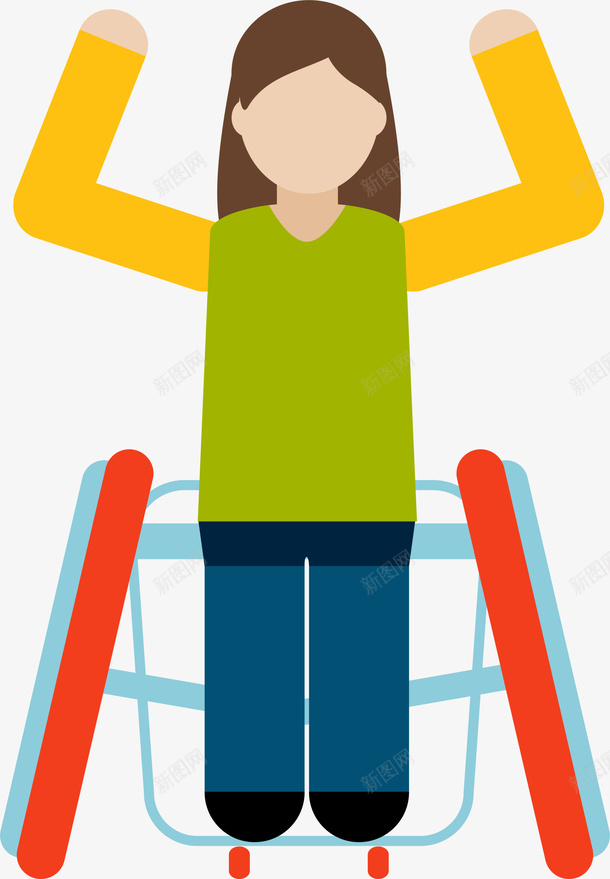 全国助残日锻炼的女人png免抠素材_新图网 https://ixintu.com 乐观 乐观向上 健身 全国助残日 残疾人 身残志坚 锻炼的女人