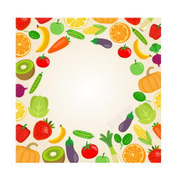 彩色果蔬彩色果蔬健康饮食背景矢量高清图片