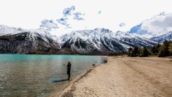 西藏然乌湖风景二素材