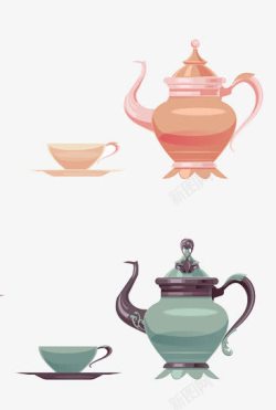 酒壶茶壶图案素材