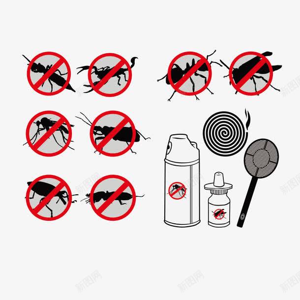 禁止苍蝇蚊子符号png免抠素材_新图网 https://ixintu.com png素材 禁止符号 苍蝇 蚊子