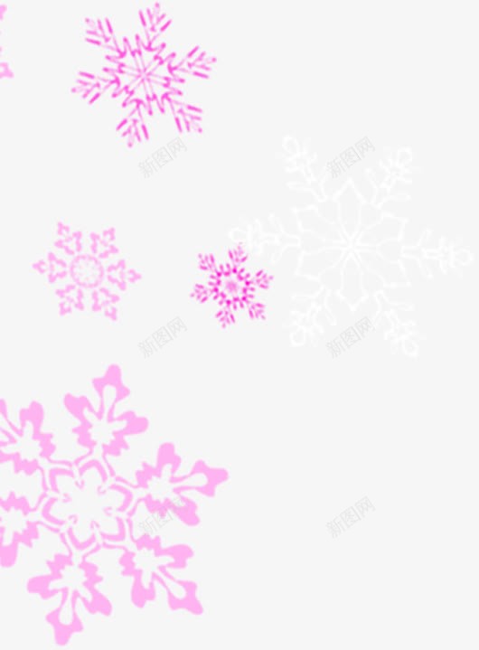 紫色创意效果红色的雪花png免抠素材_新图网 https://ixintu.com 创意 效果 紫色 红色 雪花