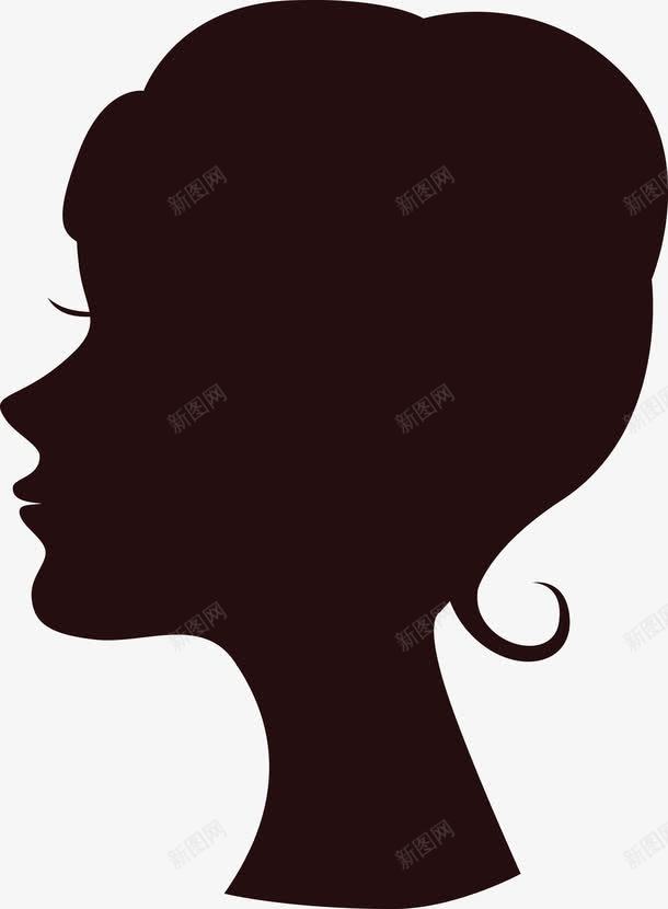 卡通漂亮的女人图图标png_新图网 https://ixintu.com 五官 人 卡通 口鼻 头 头部 头部剪影 女人 女孩 角色 身体 轮廓 面孔剪影