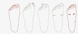 脚趾头不同的脚型高清图片