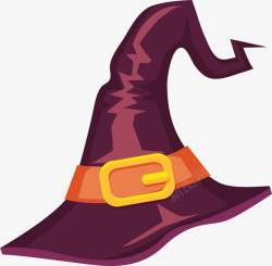 紫色女巫帽素材