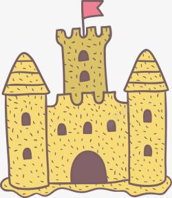 卡通矢量堡垒手绘城堡高清图片