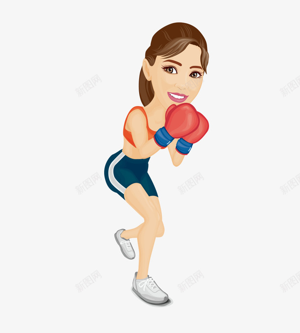 女拳击手png免抠素材_新图网 https://ixintu.com 女子 拳击手 运动员
