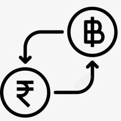 印度货币卢比比特币转换货币印度钱卢比以转换图标高清图片