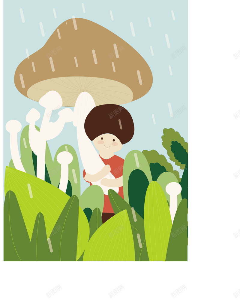 可爱蘑菇小女孩雨水海报背景矢量图ai设计背景_新图网 https://ixintu.com 可爱 女孩 女生 插图 海报 背景 蘑菇 雨水 矢量图